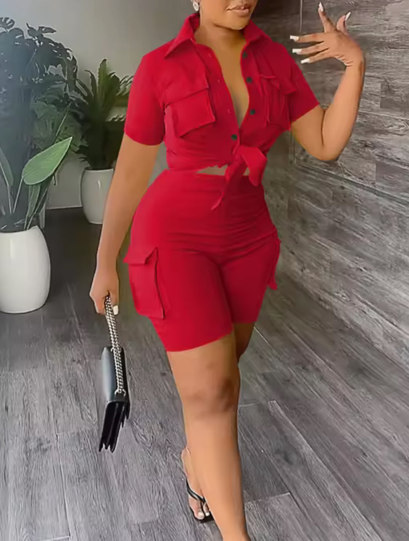 Ensemble bleu pastel 3 pièces – Style chic et audacieux
