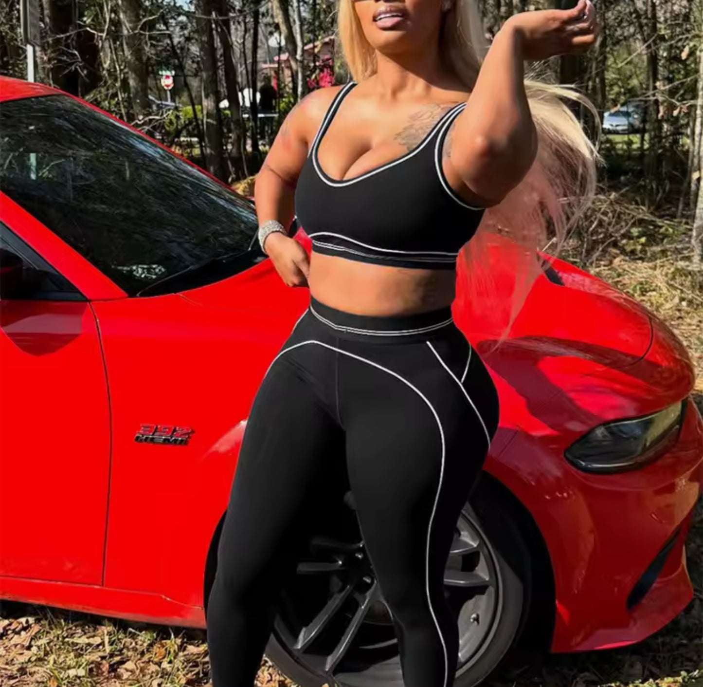 Ensemble de sport 3 pièces – Bleu électrique
