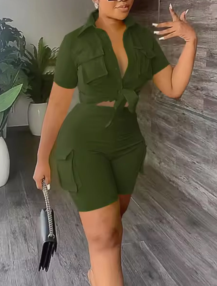 Ensemble bleu pastel 3 pièces – Style chic et audacieux