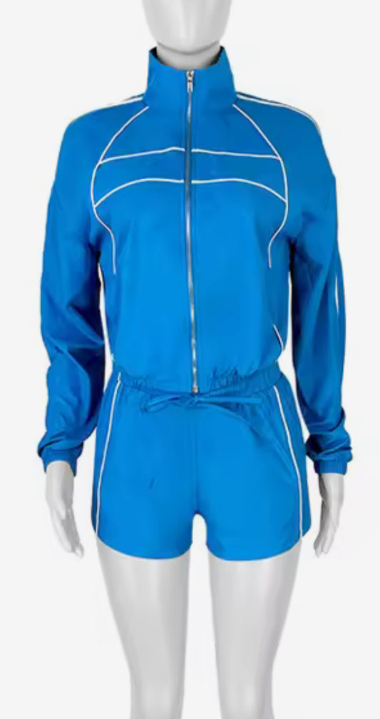 Ensemble Jogging bleu